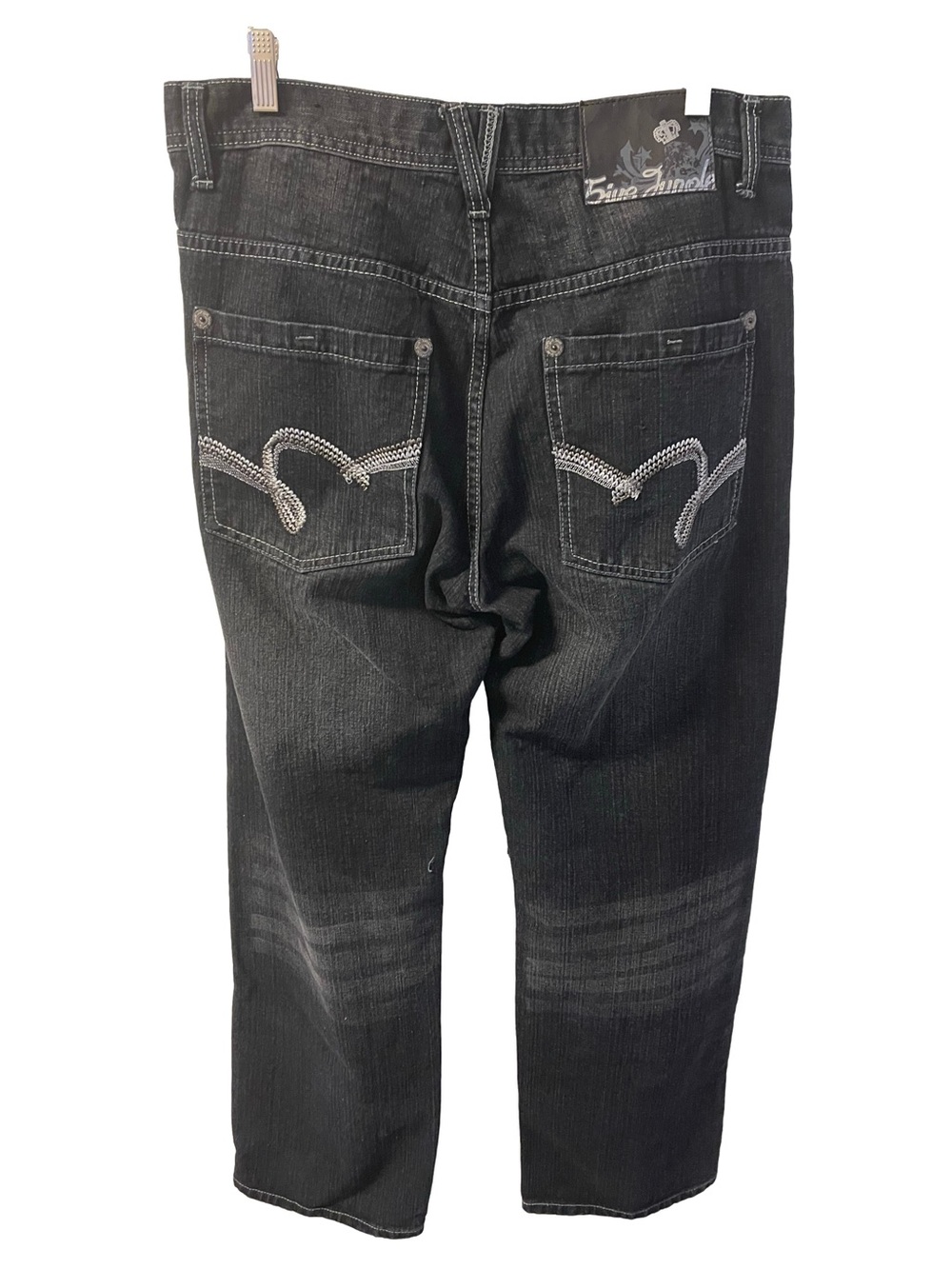 5ive Jungle & Co Baggy Classic Straight Leg Men's Jeans - Black Sz 36x33 EXC - Picture 2 of 8
